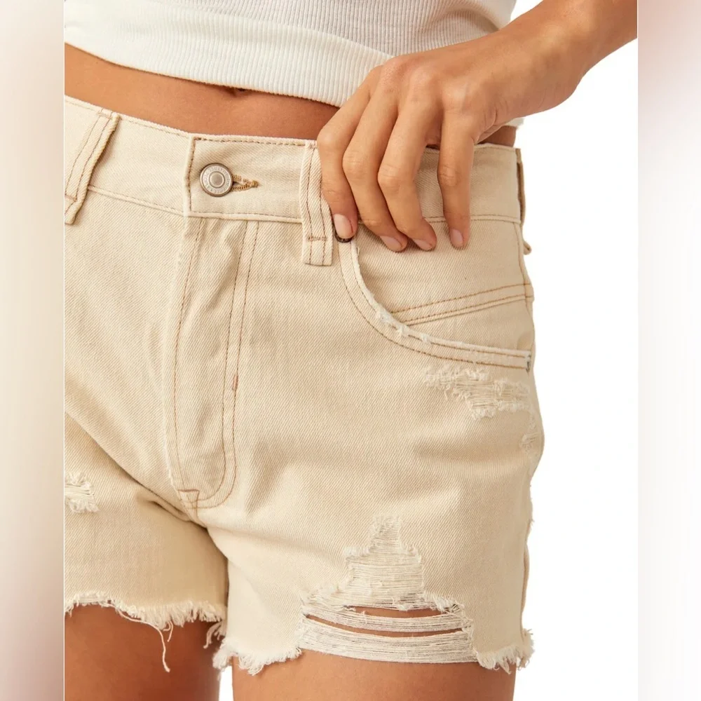 free people we the free NOW OR NEVER DENIM SHORTS​ - Picture 5 of 8